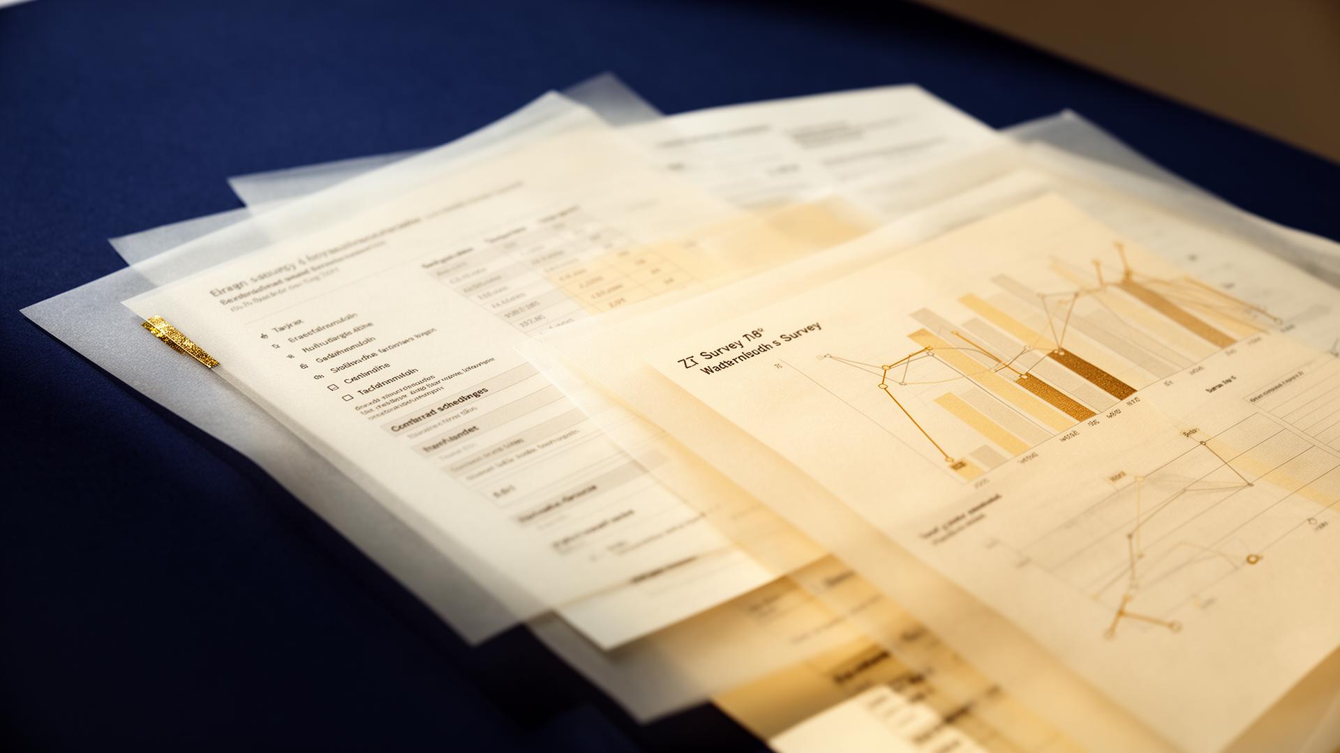 Editorial composition of survey forms and data